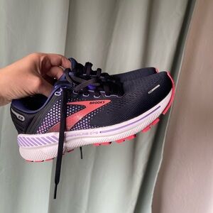 Brooks Adrenaline GTS 22 Women Rannind Athletic Black Purple Coral Sneaker 6